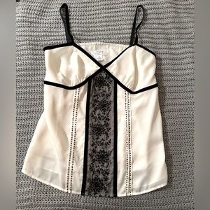 Loft classic black & cream cami